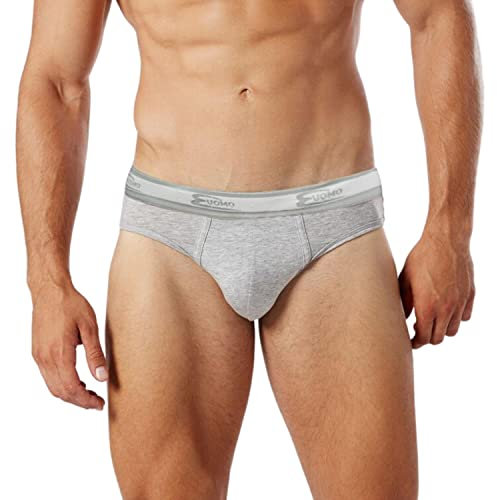 Slip Uomo Cotone Elasticizzato Pacco da 4 Bielastico Mutande Uomo Cotone Intimo Mutande Uomo Colorate alla Moda Bianchi Neri Grigio 2383 (2 Grigio Chiaro 2 Grigio Scuro, S)