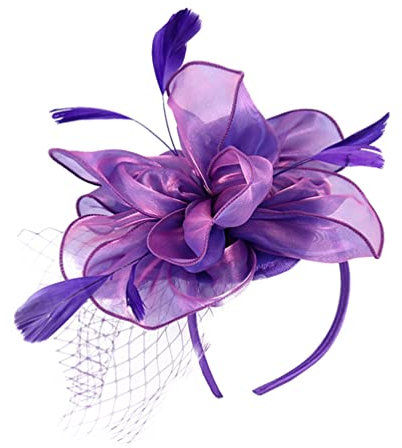 LALAFINA Fascinator Stirnband Mit Abnehmbaren Haarklammern Elegantes Haarzubehör Für Damen Teeparty Bankett Abschlussball Und Fotografie