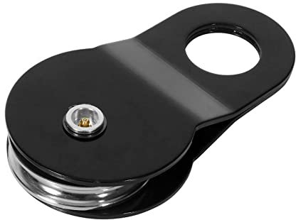 Trintion Umlenkrolle Riemenscheibe Flaschenzug Für Seilwinde Maximalbelastung 10T Schnur Und Karabiner Drehscheibenfunktion Doppelte Zugkraft Umlenkrolle Flaschenzug Riemenscheibe Roller Schwarz