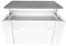 mattfy - Mesa de Centro para el Café/Té, Elevable, Mesita de Salón o Comedor, Color Blanco con Tapa Gris Cemento, Medidas: 90 cm (Ancho) x 50 cm (Fondo) x 46/57 cm (Alto)