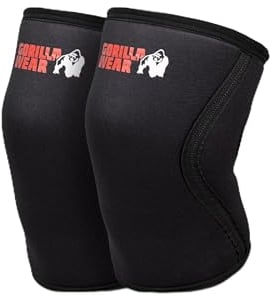 GORILLA WEAR 7MM Knee Sleeves - Black - L