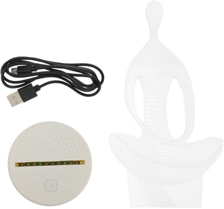 jojofuny 1 Satz Nachtlicht LED-Nachtlampe Schreibtischlampe mit optischer Täuschung Glühbirnen 3D-Illusion führte Nachtlampe 3D-Illusions-Nachtlampe Riss Stereolicht Acryl