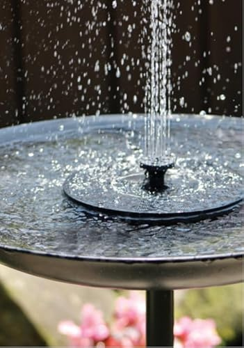 Solar Fountain - Six Spray Heads - Ideal for Bird Bath, Small Ponds