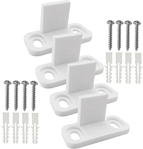 KICHOUSE Barn Door Guide Plastic Floor Guide for Sliding Door Compact Design for Stability Fits Any Thickness Easy Installation White