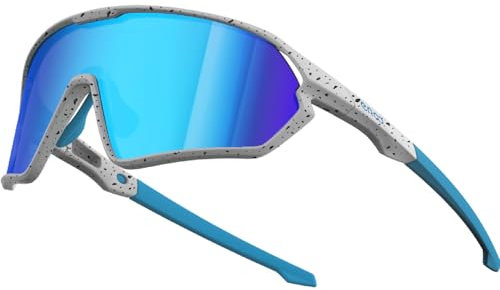 ER00 Eazyrun Polarisierte Sport-Sonnenbrille für Männer Frauen Jugendliche, Radfahren Laufen MTB Wandern Volleyball Skifahren 1206