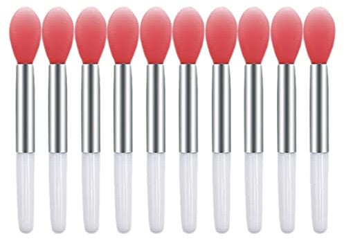 Silicone Lip Brushes Mini Lip Scrub Brush Reusable Lip Balm Applicators for Lip Care 10PCS, Exfoliating Lipstick Brush