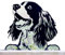 Peeking Cocker Spaniel Zaunaufsatz 32 cm schwarzes Metall Hund Kunst Silhouette Gartendekoration