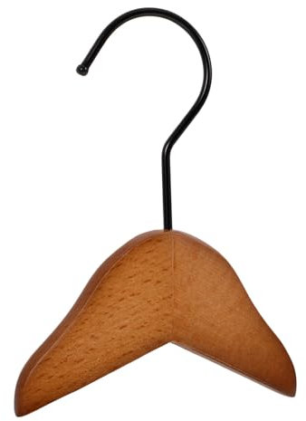 TOYANDONA Miniatur Kleiderbügel Aus Holz Für Puppen rutschfeste Platzsparende Hänger Für Puppenkleidung Retro-farbdesign Für Puppenmöbel Und Zubehör