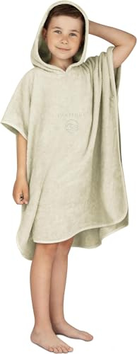 normani Kinder-Badeponcho Strandponcho - Handtuch-Poncho aus 100% natürlicher Bio-Baumwolle Handtuch Cape Badetuch mit Kapuze für Jungen und Mädchen 2-13 Jahre