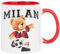AC Milan Tazza in ceramica con Teddy, 0.3 L, Ceramica, Prodotto ufficiale