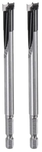sourcing map 2 Pcs Forstner Drill Bit 10mm (13/32) Dia YG8/C1 Tungsten Carbide Twist Wood Forstner Bits Hole Saw Auger Opener Cutter for Woodworking Drilling