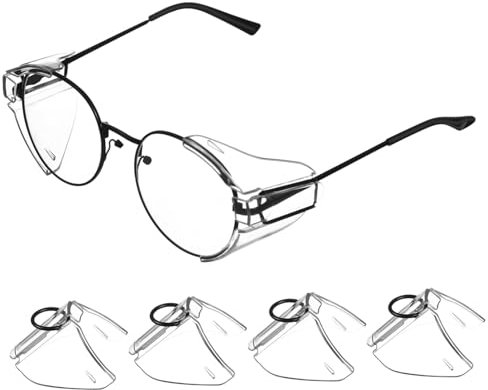 Beavorty 8 Paare Flankenschutz Schutzbrillenklappe Seitensicherung Glasswear Trinkgläser Seitlicher Brillenschutz Für Brillen Universalseite Für Brillen Seite Für Gläser Abs Stk