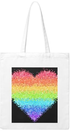 Wykjtwo Lgbt Gilter Regenbogen Schwul, Einkaufstasche, Einkaufstüte, Einkaufstasche, Canvas-Tasche, Mehrzweck-Canvas-Umhängetasche