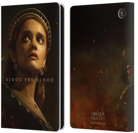 Head Case Designs Offizielle House of The Dragon: Television Series Alicent Staffel 2 Schlüsselkunst Leder-Wallet-Hülle Kompatibel mit Amazon Fire 7 2022
