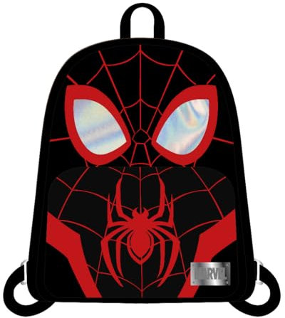 Cerdà Marvel Spider-Man Miles Morales Rucksack - Kunstleder - Schwarz und Rot