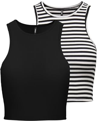 ONLY Onlbelia S/L Crop Top Cs JRS 2Pack