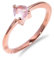 Sterling Silber Ring für Frauen Männer, Ring mit Stein Natürlicher Rosenquarz Ring Ehering Verlobungsring Handgefertigter Verlobungsring R-030-24-3½ Roségold