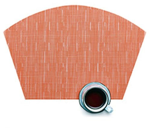 Stfery Tischsets 2er, Platzset Rechteckig rutschfest PVC Orange Tischsets Abwaschbar 45x30cm