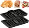 Silicone Waffle Moulds Pan 2PCS Waffle Maker Insert Silicone Muffin Cases Pancake Waffle Muffin Cake Mould Waffle Mold Bakeware, Compatible with Ninja Air Fryer AF300EU AF400EU AF451EU AF500DE SL400EU