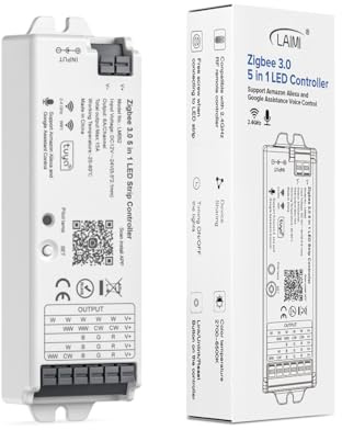 FCOB LM052 Zigbee3.0 LED Controller für Monochrome CCT RGB RGBW RGBCCT LED | Kompatibel mit RC03RFB Fernbedienung Alexa Google Assistant mit ZigBee Gateway (Nicht inhalt Gateway)