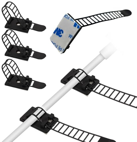 100 Stück Kabelhalter Selbstklebend, 3M Kabelclips Selbstklebend Kabel Halterung Kleben, Kabelklemmen Kabelbefestigung Selbstklebend für das Kabelmanagement zu Hause und im Büro - Schwarz