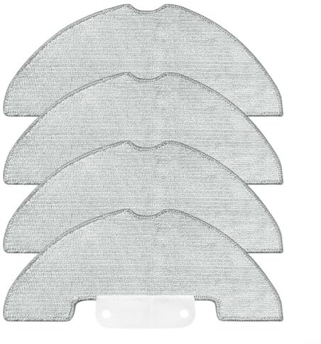 RichVibe Vacuum Mop Pads Replacement for Airzeen Q10 Pro Robot Vacuum Cleaner Microfibre Mopping Cloths Washable Reusable Mop Cloths for Household Cleaning(4 PACK)