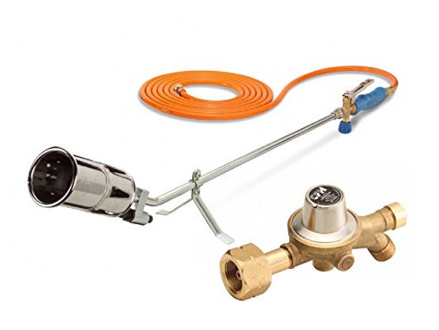 CFH Abflammgerät PZ 6000 Unkrautbrenner inkl. 5 m Gasschlauch 3/8 links + Druckregler DR 112 mit Schlauchbruchsicherung