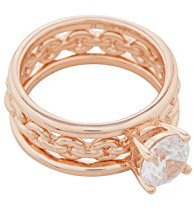 Esprit ESRG00261317 Damen Ring Ann Sterling-Silber 925 Rose Weiß Zirkonia 17,2 mm Größe 54