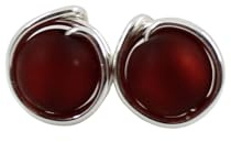 Ohrstecker Polaris versilbert (Bordeaux)