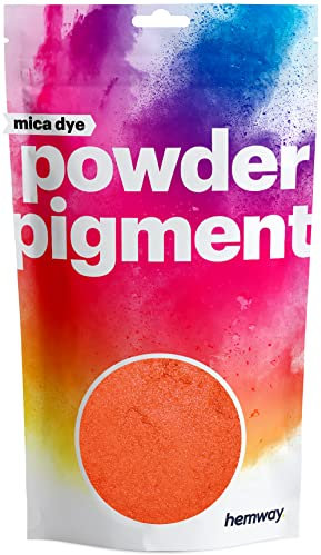 Hemway Mica Colour Powder Pigment - Metallic Postbox Red | Natural Nanoparticle Pigments | Epoxy Resin & Cosmetic Supplies for Face, Body & Nail Art, Jewellery, Soap, Wax Melts & Bath Bombs | 50g