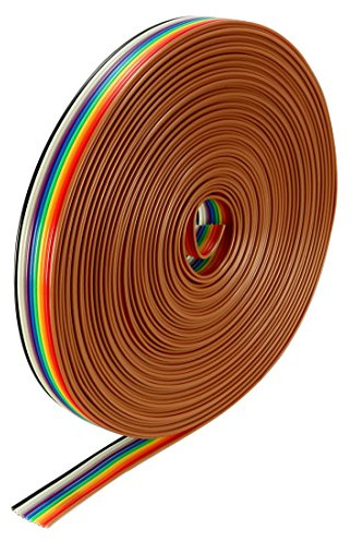 sourcing map 10P Jumper Draht 1,27mm Tonhöhe Band Kabel Steckbrett DIY 10m lang DE