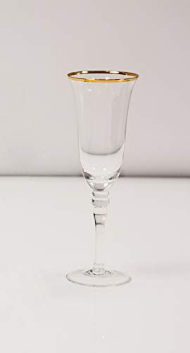 Gold Rimmed Champagne and Wine Glasses Christmas Table Decor Weddings (Champagne Glass 10021)