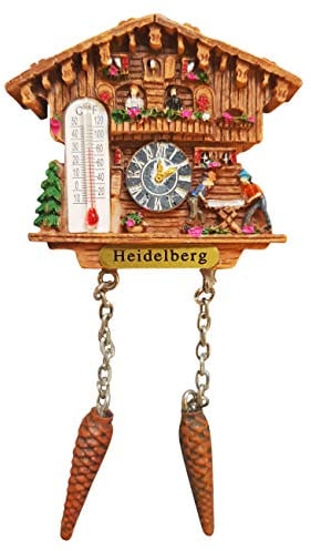 Kuckucksuhr Magnet Polyresin Kühlschrank Wetterhaus - Heidelberg