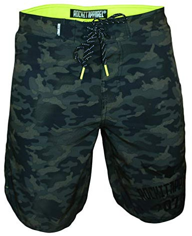 ROCK-IT Apparel I Bañadores con Camuflaje para Hombres I Bañador Hombre Secado Rápido I Bolsillos [TallasS-3XL] Boardshort para Playa, Piscina o Charco I 3XL Verde Camuflaje
