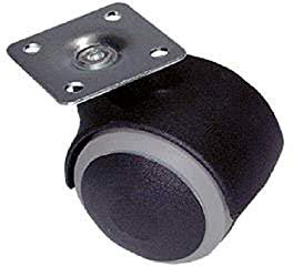 Möbelrolle 50mm Hartbodenrollen Möbelrad Rollfuß Gummi Gewinde Lenkrolle mit platte 2123
