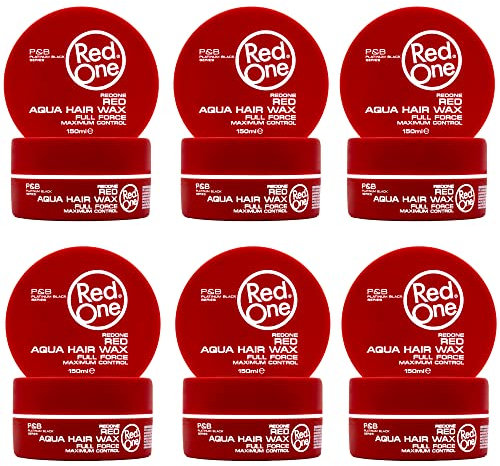 Redone Cire Aquatique Coiffante Rouge 150 ml | Contrôle Des Bords | Ultra-Tenue | Pour Hommes et Femmes | Parfum Fraise | Contrôle Maximum | Lot de 6