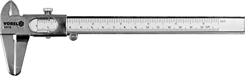 VOREL Messschieber 150mm | mit Feststellschraube | Millimeter und Zoll | hochpräzise | Innen-, Außen- und Tiefenmessungen | Schieblehre Präzisionsmessschieber