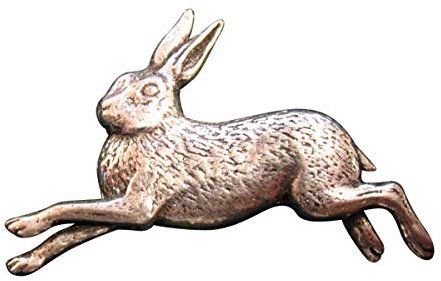 Ansteckpin Hase | für den Hut oder das Revers | Perfekt zum Jagd-Outfit | Anstecker Pin Button | Altsilber