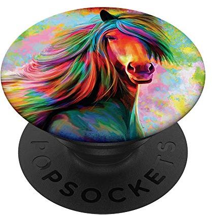 PopSockets Pferde Pferd PopSockets PopGrip: Ausziehbarer Sockel und Griff für Handys/Tablets mit Tauschbarem Top