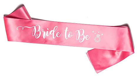 OLILLY Rosafarbene Schärpe Bride to Be für die zukünftige Braut (Rosa)