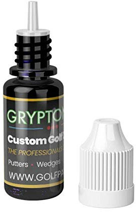 GRYPTONITE PROFESSIONAL GOLF CLUB PAINT 10ml BOTTLE MULTI COLOUR OPTIONS - DETAIL FILL PAINT CLUB HEAD (Black)