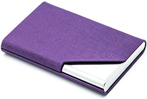 Porte-cartes de crédit professionnel en acier inoxydable pour homme et femme Violet