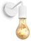 B.K.Licht - Wandleuchte innen mit E27 Fassung, max. 10 Watt, Vintage, Wandlampe innen, Wandstrahler, Wandlicht, Wandbeleuchtung, Schlafzimmer, Flurlampe, Wall Light, Retro, 15x10x20,2 cm, Weiß
