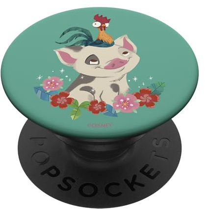 Disney Moana Pua & Hei Hei Floral PopSockets Swappable PopGrip