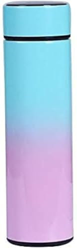 QiCheng&LYS 500ML Travel Mug, Flask with Temperature Display Vacuum Cup with Flask 304 Stainless Steel,Insulation Cup, Double Walled Vacuum Flask Cup for Heat and Cold Water