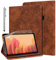 GLANDOTU Custodia per Apple iPad da 9,7 pollici 2018/2017 (iPad Air/Air 2) Cover, (Auto Svegliati/Sonno) Pieghevole Ultra Sottile Flip PU leather Case per iPad Air 2 Cover (Marrone)
