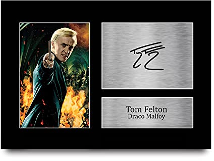 HWC Trading A4 Tom Felton Harry Potter Draco Malfoy Geschenke gedrucktes signiertes Autogramm Bild für Film-Fans