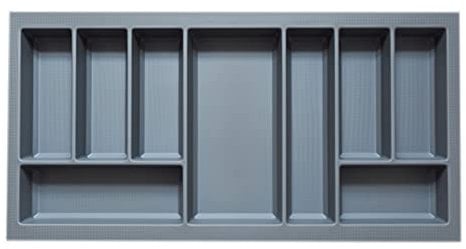 Basalt Grey Non Slip Cutlery Tray for 900mm Blum Legrabox Drawer | 422mm L x 822mm W | Storage | Organisation