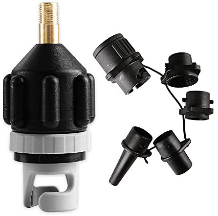 JOIBA SUP-Pumpenadapter für Schlauchboote, Kompressor-Luftventil-Konverter, Multifunktions-SUP-Ventiladapter-Aufsatz mit 1 Luftventildüsen für Schlauchboote/Stand Up Paddle Boards und Kajaks