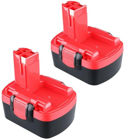 DASNITE 2 Pack BAT140 14.4V 4.8Ah Ni-MH Replacement for Bosch Battery Compatible with Bosch 14.4V Battery BAT040 BAT041 BAT140 BAT159 2607335275 2607335533 2607335685 2607335711